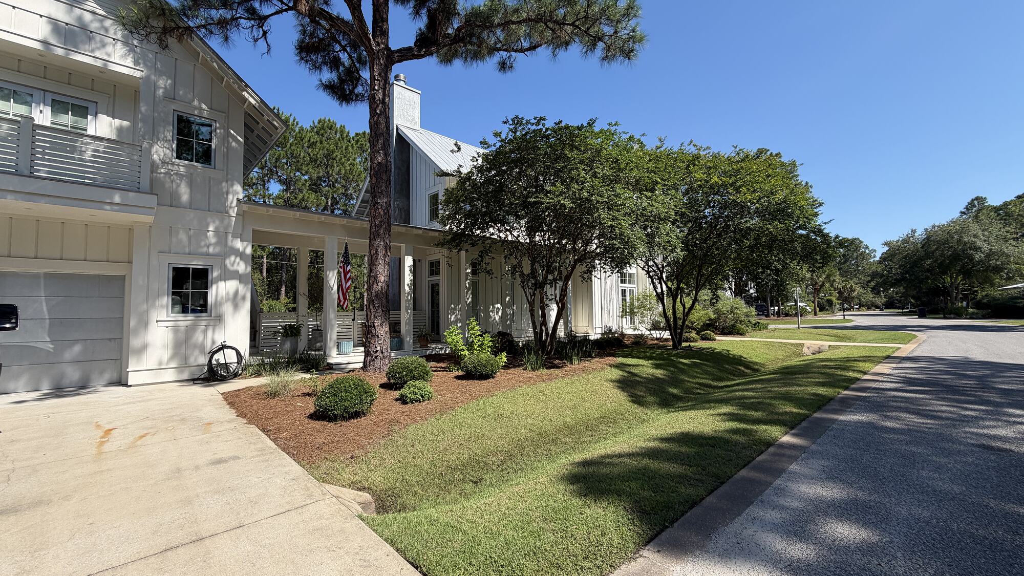 A quiet 30A street with maintained lawns
